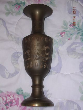 Brass Bud Vase India 9 5/8 