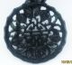 Fine Chinese Carving Hetian Black Green Jade Pendant 0041 Other photo 1