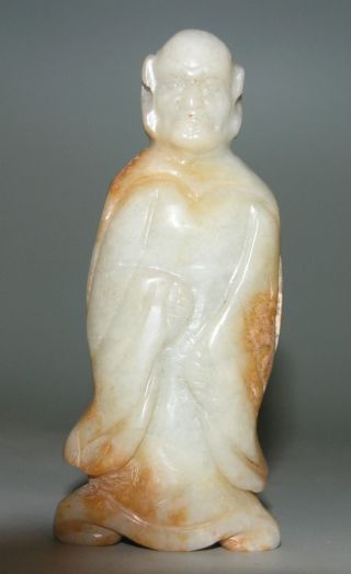 Ancient China Jade Chinese Hetian Jade Hand - Carved Jade Statue Buddha 4inch photo