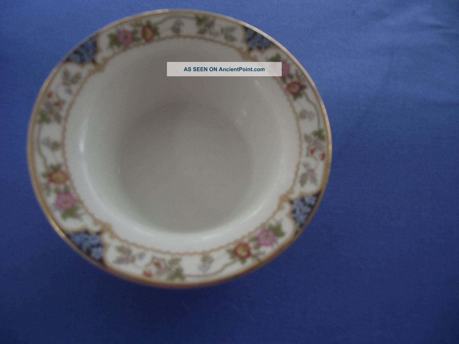 Authentic Noritake Magenta Small Porcelain Collectible Gold Painted Floral Plates photo