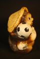 Japanese Shigaraki Pottery Soccer Playing Tanuki Raccoon Dog Badger Bear Other photo 2