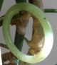 Peaceful Natural Celadon Green He Tian Jade Bracelet - Classic Cut - (b - 62) Bracelets photo 10