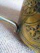 1800s / Early 1900s Cairoware Brass Pot.  Engraved Calligraphic Cartouches. Middle East photo 1