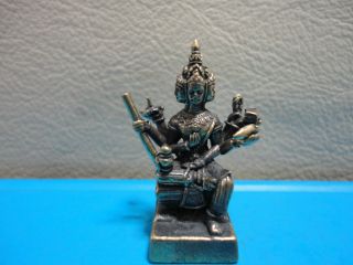 Brahma Creator Hindu Prosperity Lucky Charm Thai Amulet photo
