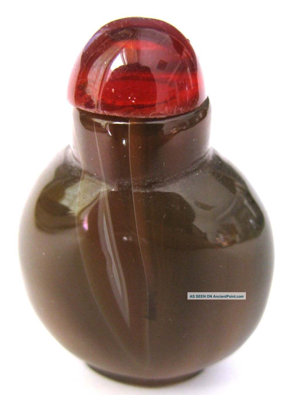 China Natural Agate Snuff Bottle Valueable Collection Snuff Bottles photo