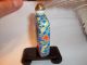 Snuff Bottle - Hand Painted Porcelain Mother & Child & Children Theme - Wood Base Snuff Bottles photo 1