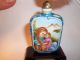 Snuff Bottle - Hand Painted Porcelain Mother & Child & Children Theme - Wood Base Snuff Bottles photo 2