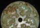 Chinese Old Jade Pendant Hand - Carved Dragon Mouse Diameter 6.  2cm Necklaces & Pendants photo 4
