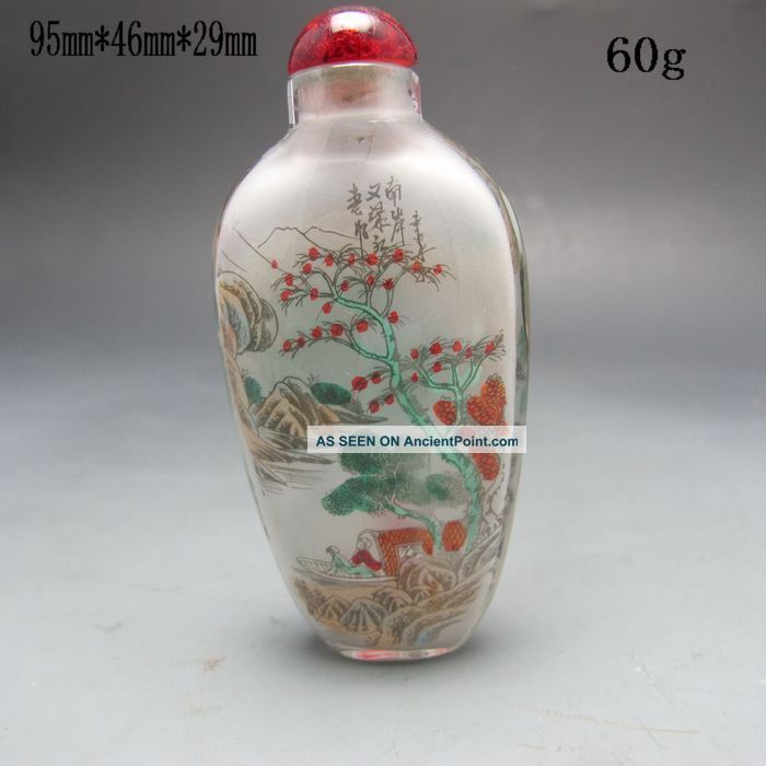 Chinese Inside Hand Painted Glass Snuff Bottle Nr/bg2080 Snuff Bottles photo