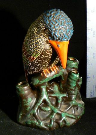Very Collectible Hand Painted Japanese Parrot Pre 1940 photo