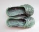 Charming Chinese Hetian Green Jade Carved Shoes Nr Other photo 2