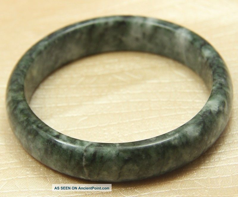100% Natural Light Green Jade Bangle Bracelet In - D 60 Mm 8099 Bracelets photo