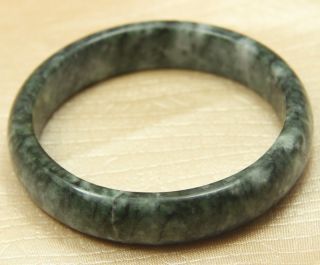 100% Natural Light Green Jade Bangle Bracelet In - D 60 Mm 8099 photo