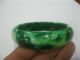 Chinese Hand Carved Green Jade Bangle /inner Diameter 59mm Bracelets photo 2