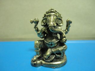 Lord Ganesh Om Hindu Charm Thai Success Amulet Talisman photo