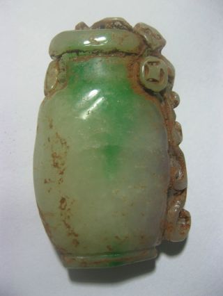 New Arrive Antique Chinese Green Jadeite Pendant /flower Vase Pendant photo