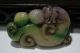 Chinese Antique Old Green Jadeite Pendant /carved Dragon Symbol Longevity Necklaces & Pendants photo 1