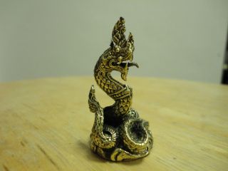 Wealth Naga Rich Luck Good Business Charm Thai Amulet photo