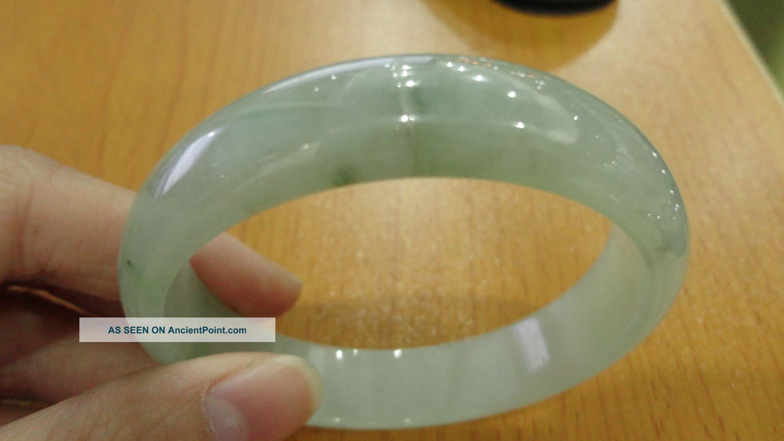 Chinese Green 100% Natural Ice Jade Jadeite Bangle Brecelet/57mm R Bracelets photo