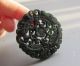 Chinese Hetian Black Green Jade Hollow Out Carved Butterfly Pendant Nr Other photo 1