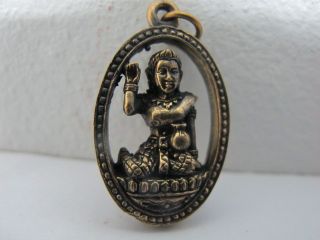 Pendant Nang Kwak Merchant Rich Thai Amulet Buddha Bless Charm photo