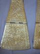 Pair Indonesian Parcel Gilt Repousse Heirloom Hangings,  Each 18in. Other photo 1