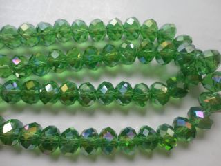 Chinese Crystal Necklaces&pendant/green/60bead/bead Size 8mm photo
