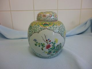 Antique Chinese Famille Rose Porcelain Ginger Jar photo
