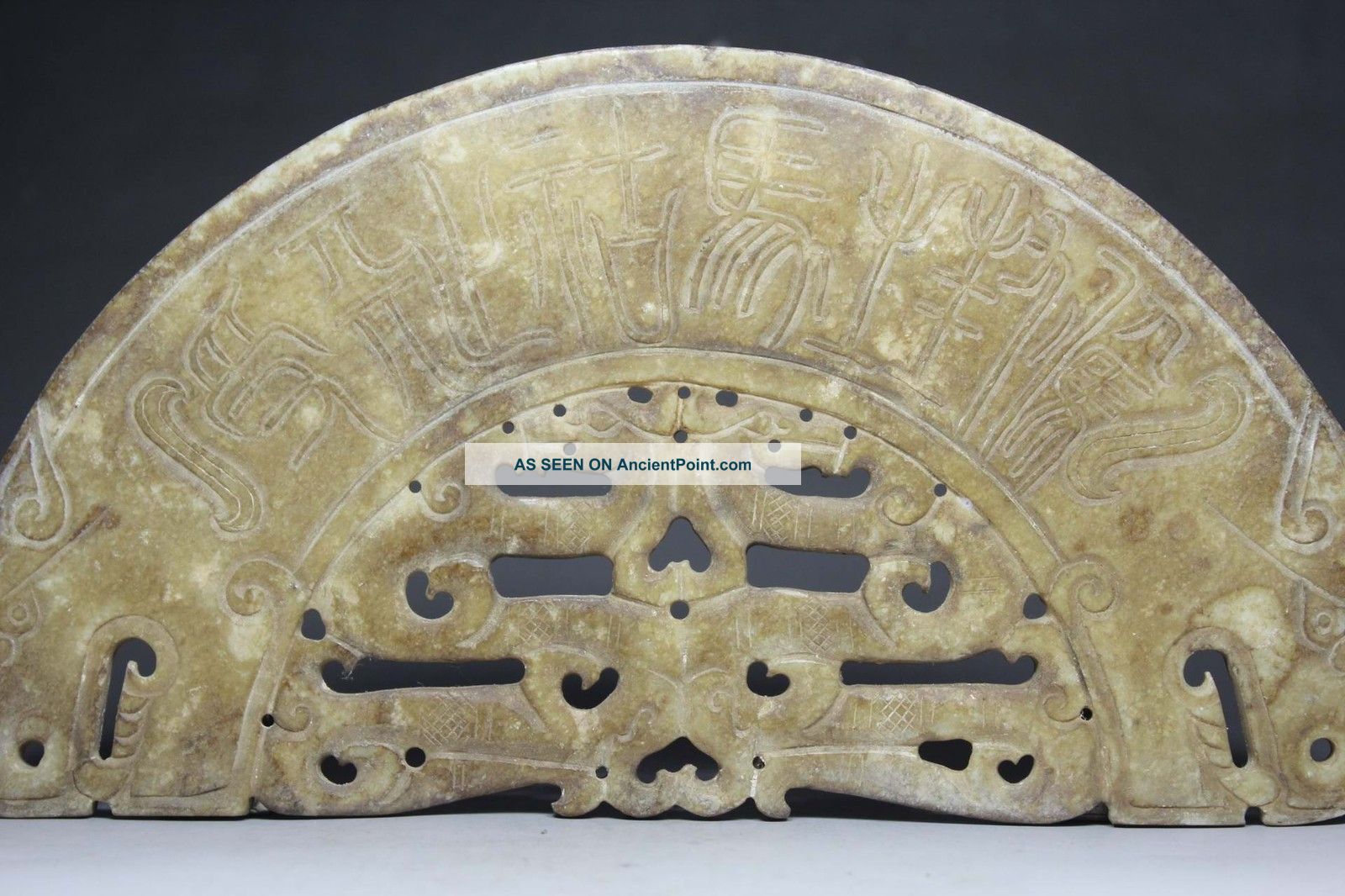 Rare Chinese Old Jade Wonderful Handwork Carving Design 