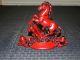 Fine Chinese Red Lacquer Tang Horse Statue Gorgeous & Stunning Best Of Luck Horses photo 4