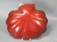 Large Red Lacquer Japanese Decorated Paper Mache Shell Form Bowl Bowls photo 5