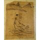 Antique Japanese Woodblock Print Illustration Chinese Sage Hand - Work 18th C.  Edo Prints photo 1