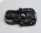 Fine Chinese Carved Hetian Black Green Jade Guangong Pendant 0003 Other photo 3