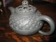 Vintage Jasper Green Basket Weave Signed Teapot `beautiful Condition Pots photo 8