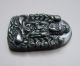 Chinese Hetian Black Green Jade Carved Guanyin Pendant Nr Other photo 4