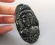 Chinese Hetian Black Green Jade Carved Guanyin Pendant Nr Other photo 1