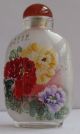 227 Peking Glass Hand Inside Painting Charming Peony Snuff Bottle&gift Box Snuff Bottles photo 2