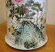 Pair Antique Chinese Porcelain Famille Rose Vase Mark Signed Flower Birds Vases photo 5