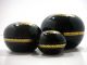 Thai Northern Antique Lacquerware With Gold Leaf Handmade Lotus Pattern 1 Set Other photo 2