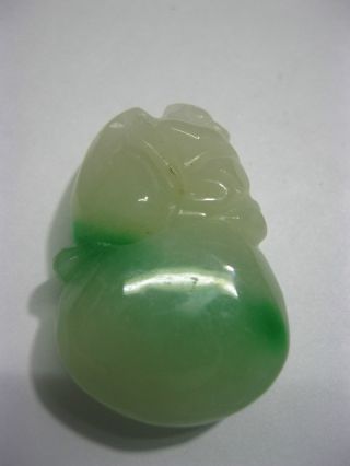 Natural Green Color Jade Pendant /gourd photo