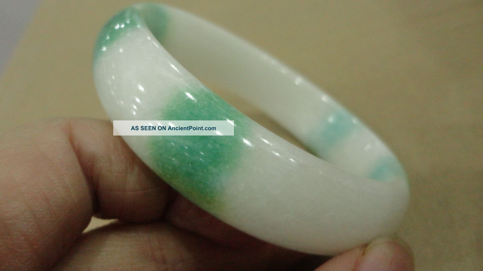 Chinese Float Green Jade Bracelet/internal Diameter Of 62mm R/color Bracelet Bracelets photo