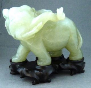 Exceptional Antique Chinese Jade Elephant Carving / Sculpture - - Vintage photo