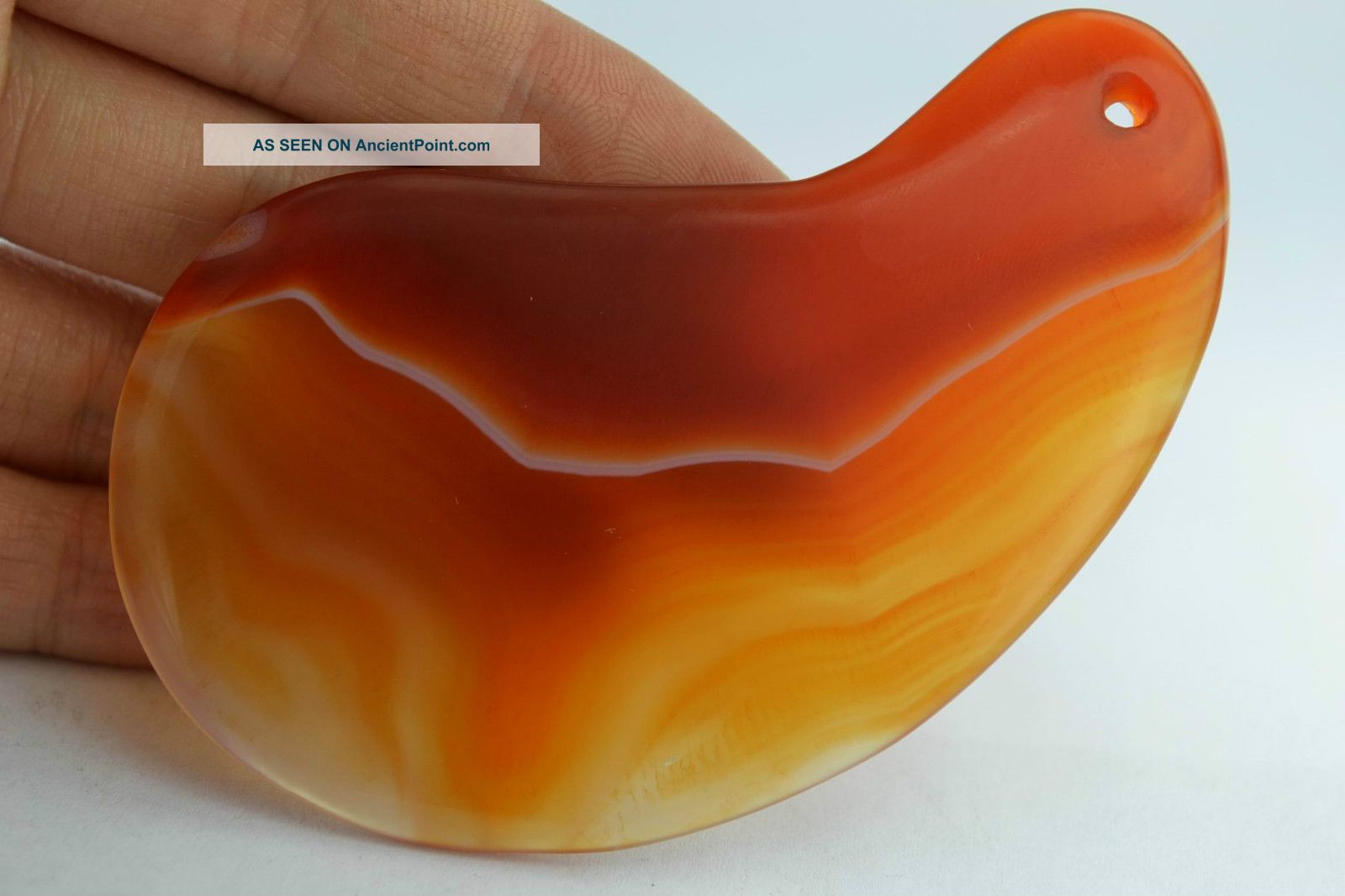 China Collectibles Old Handwork Agate Burnish Scrapping Tool Pendant Necklaces & Pendants photo