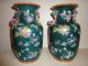 Rare Pair Of Old 19th Century Chinese Antique Export Porcelain Vases Vases photo 1