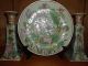 Chinese Qianlong Plate And Candle Holders Butterfly Design Plates photo 6