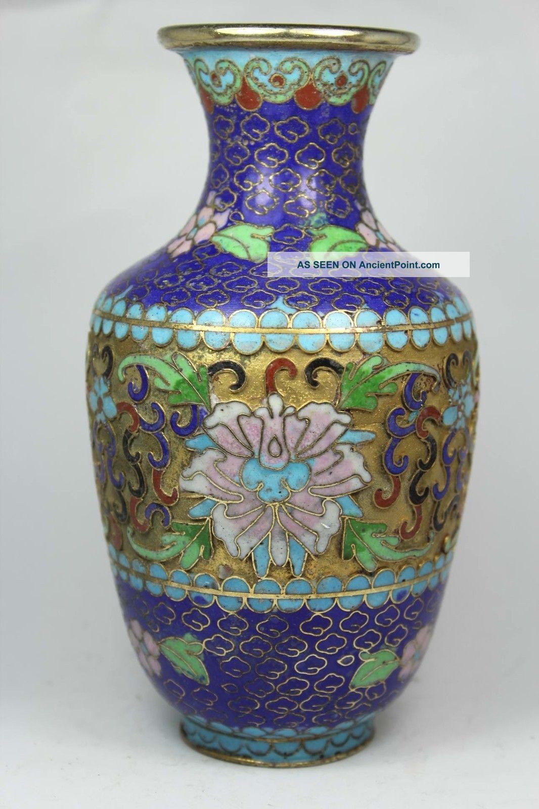 Chinese Old Closionne Wonderful Handwork Flower Vase Decoration Uncategorized photo