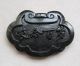 Fine Chinese Carved Hetian Black Green Jade Pendant 0032 Other photo 2