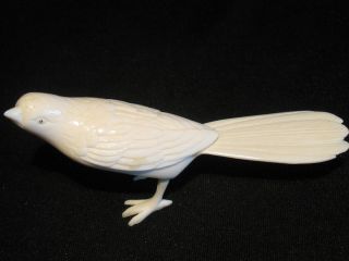 Ox Bone 象牙 Chinese Japanese Figure Bird Carving, photo