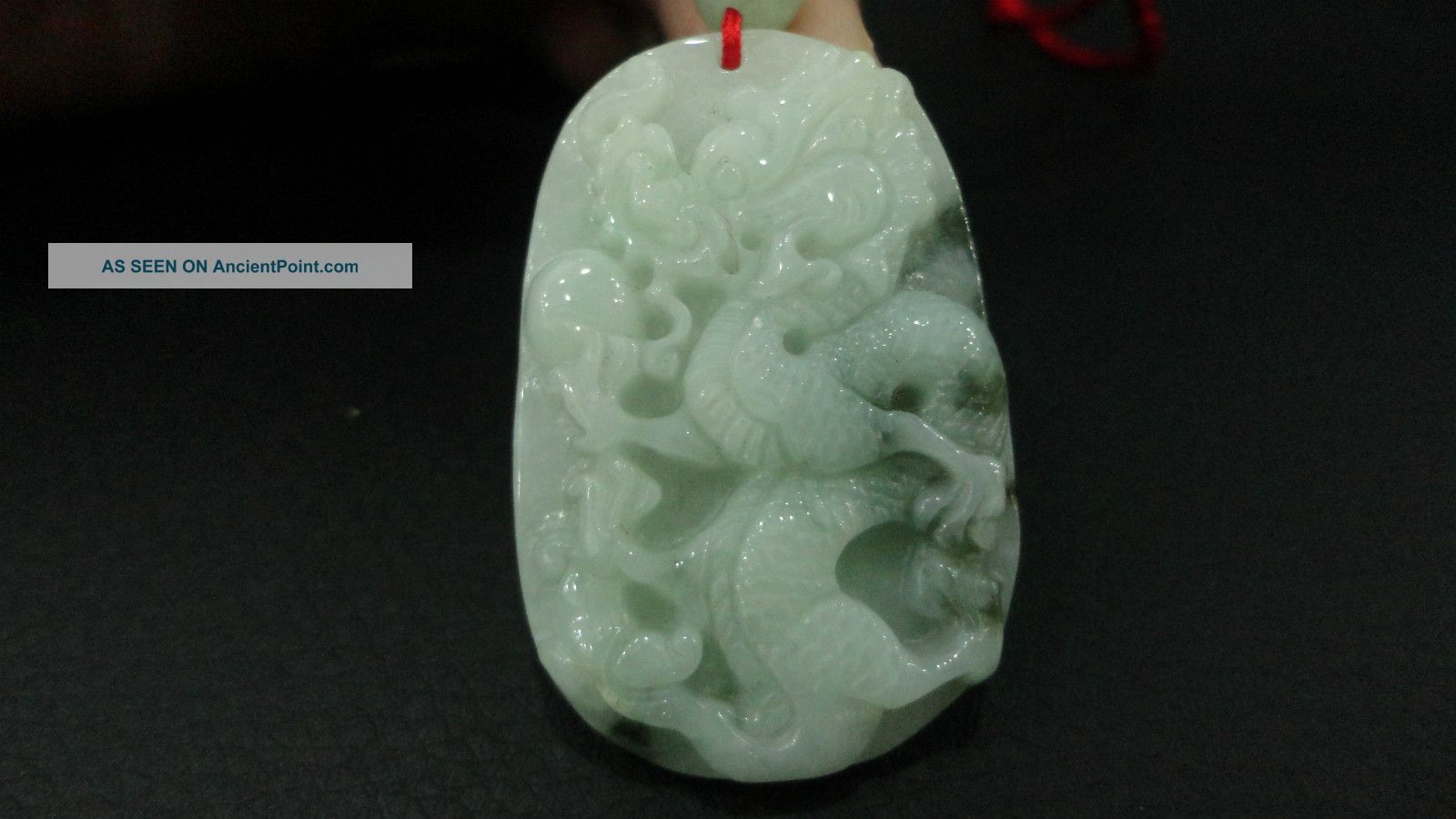Chinese 100%natural Green Flower Gradea Jade Jadeite Pendant/small Dragon/ Necklaces & Pendants photo