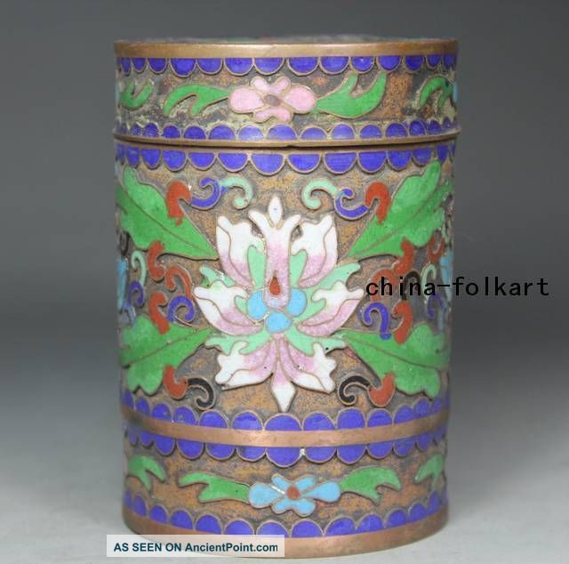Chinese Old Closionne Wonderful Handwork Flower Tobacco Jars Cloisonne photo